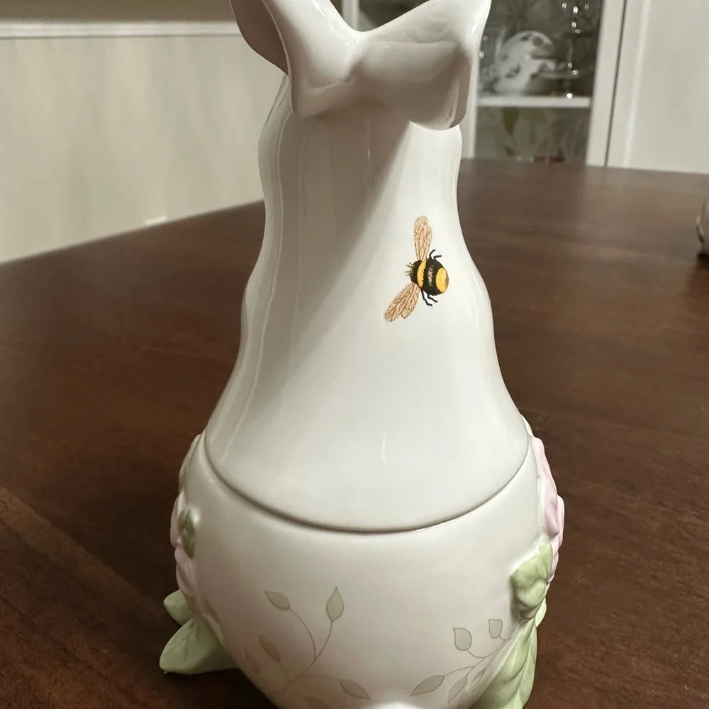 🧡Lenox Butterfly Meadow Porcelain Bunny Sugar Jar🧡 - Picture 4 of 8